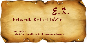 Erhardt Krisztián névjegykártya